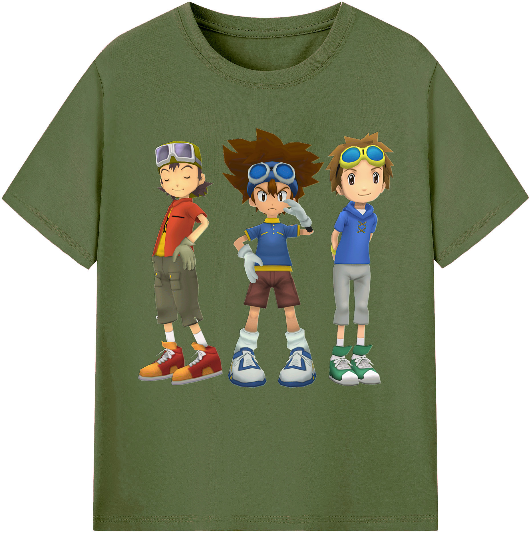 （画像用） Digimon デジタルモンスター/デジモン 綿100％半袖Tシャツ（フロントプリント）